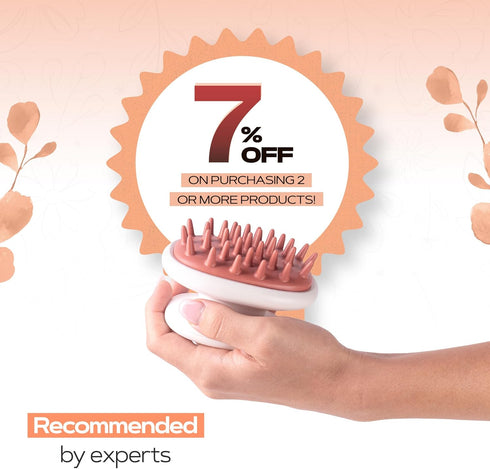 KAMEDIS Fillable Scalp Massager Brush - Silicone Gentle Scalp Scrubber, Exfoliator & Dandruff Scrub Away - Use On Shower with Shampoo for Scalp Scrub. Suitable for Men & Women