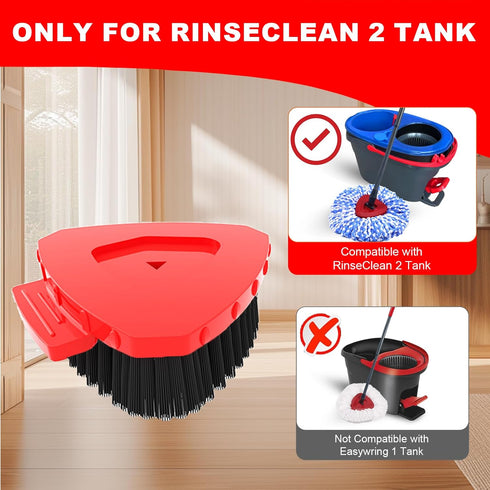 OKcedier 1 Pack 2-Tank 1-Tank Small Scrub Brush Replace Head ONLY for O Cedar RinseClean Spin Mop, NOT for EasyWring