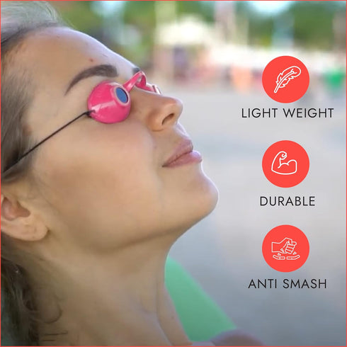 Super Sunnies Tanning Goggles Eyeshields, UV Eye Protection, FDA Compliant, 2 Pairs in Random Colors