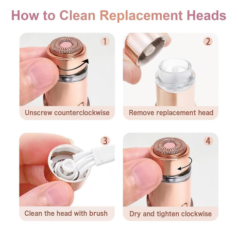 Replacement Heads for Flawless Facial Hair Remover, Generation 3 Blades for Women, 2 Pack