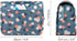 Narwey Hanging Toiletry Bag for Women, Travel Makeup Organizer for Toiletries, Blue Flower