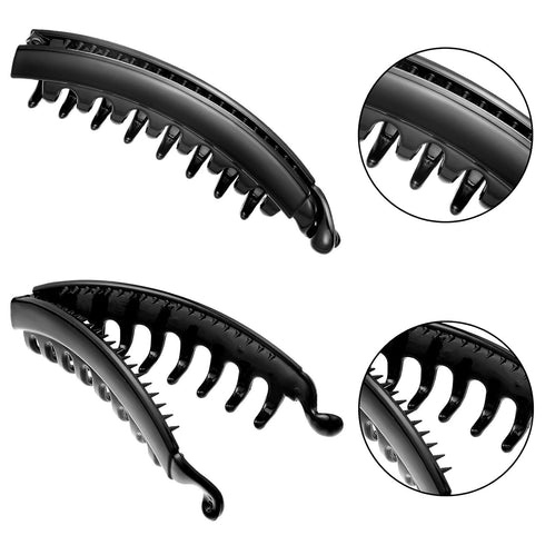 WILLBOND 8 Pieces Banana Clip Hair Clincher, Classic Ponytail Holder Maker Clips, Non Slip for Women