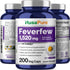 NusaPure 1520mg Feverfew Vegetarian Caps, 200 Count (Extract 4:1, Non-GMO, Gluten Free)