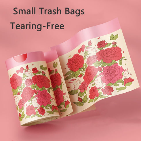YIHUANYIFA 60pcs 4 60 Counts) Gallon Trash Bags Drawstring Tear-Free Separated for Bathroom Office Home Bedroom Trash