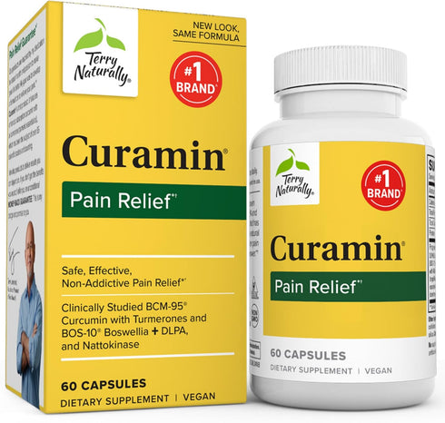 Terry Naturally Curamin Curcumin Supplement, 60 Capsules for Circulation & Endorphin Support