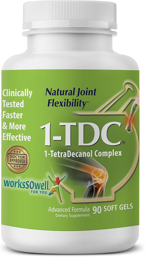 1Tdc Joint & Muscle Health, 90 Soft Gels for Complete Body Relief, Enhanced with 1Tetradecanol Complex for Joint