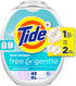 Tide PODS Free and Gentle Odor Refresh Laundry Detergent Packs, 45 Count,