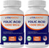 Vitamatic Folic Acid 1000 mcg (1 mg) - Vegetarian Tablets - 240 Count (Pack of 2)