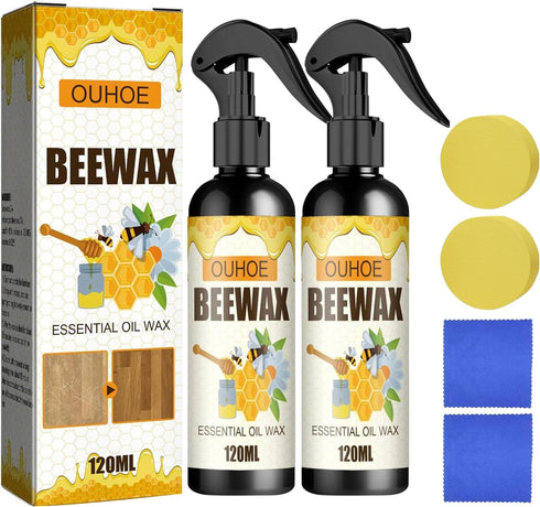 Holyarm 2PCS Natural Beeswax Spray, Beeswax Spray Cleaner, Furniture Polish,The Original Furniture Polish