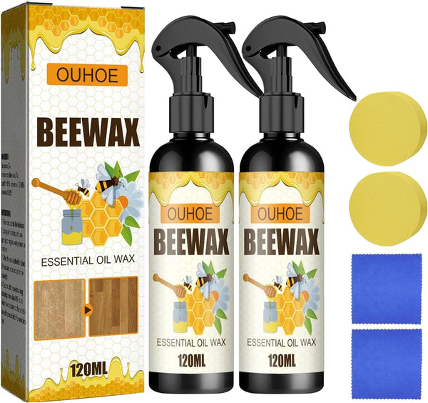 Holyarm 2PCS Natural Beeswax Spray, Beeswax Spray Cleaner, Furniture Polish,The Original Furniture Polish