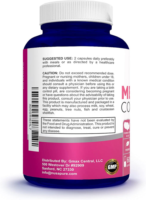 NusaPure Menopause Complex, Black Cohosh and Herbal Ingredients, 60 Capsules