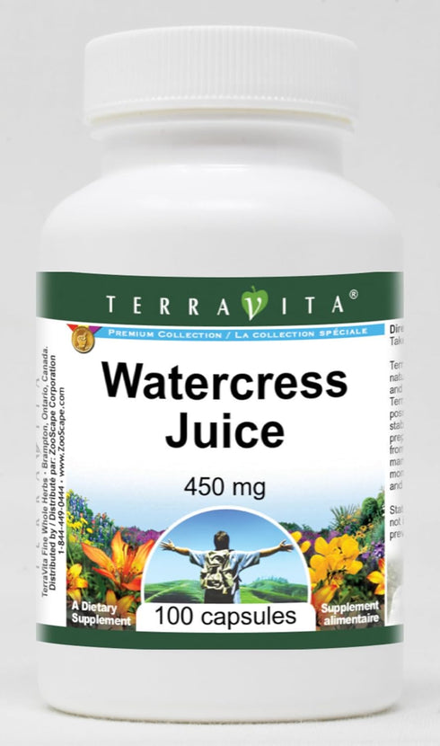 Terravita Watercress Juice - 450 mg (100 Capsules, ZIN: 521972)
