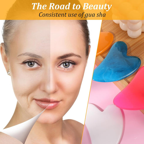 kenaeooe 30 Set 3.2 2.2 Inches Kenaoeo Pcs Gua Sha Facial Tools Bulk Heart Shaped Massage Tool for Face Body Skin Care