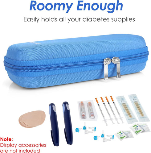 YOUSHARES Insulin Cooler Travel Case, TSA Approved Portable Medication Cooler with 2 Ice Packs, Insulated for Daily Life