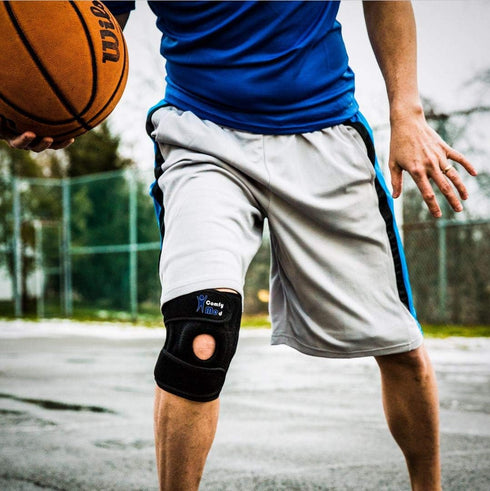 ComfyMed Premium Adjustable Knee Brace CM-KB19 for Compression Support Sleeve for Sport or Pain Relief