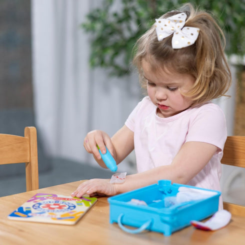 Set 3+ Melissa & Doug Boo-Boos & Bandages Reusable First Aid Pretend Play for Ages - FSC Certified