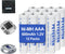 1.2V 600mAh Ni-MH AAA Rechargeable Batteries, Triple A for Outdoor Solar Lights, String Lights, 12 Pack