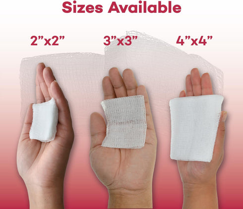 Dealmed 4" x 4" Surgical Sponges - 8-Ply Non-Woven Absorbent Gauze for Wound Care, 200 Count