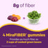 Gummies 8g Gummies 72Ct MiraFIBER from The Makers of MiraLAX, of Daily Fiber Per Serving, Metabolism Support with B