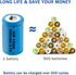 8 Pack Rechargeable 14250 Battery 3.7V, Lithium Batteries Can Replace 3.6 Volt LS 14250, ER14250, CR14250 for Laser