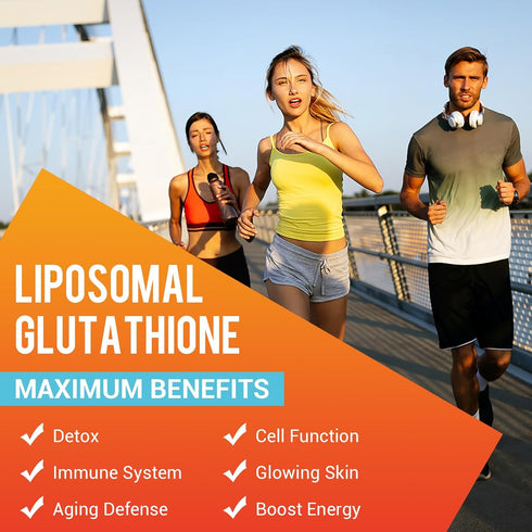 Liposomal Glutathione Softgel 2550mg, 60 Softgels for High Absorption, Master Antioxidant for Aging Defense, Made in USA