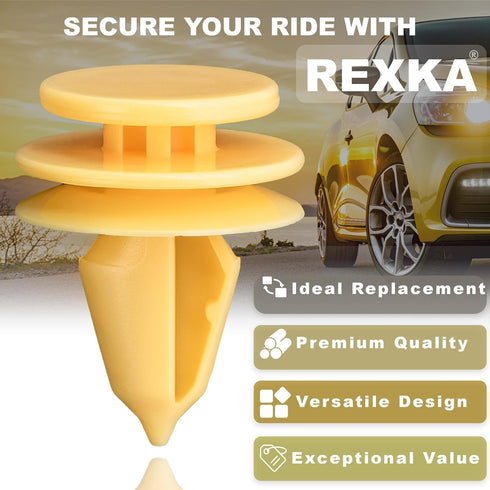 Rexka 30pcs Rear Door Trim Fastener Retainer Clips Pin 6507686AA, Compatible with Jeep Chrysler Commander