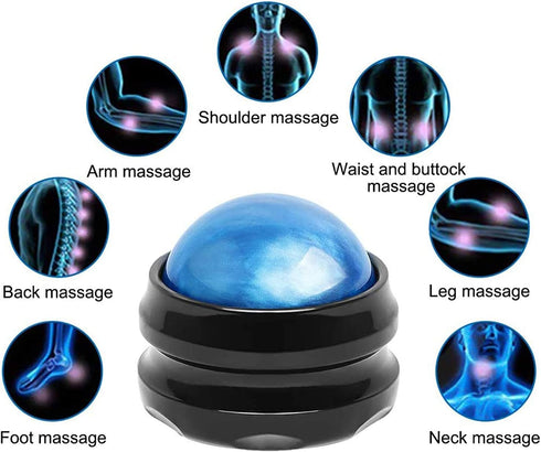 WOVTE Massage Ball, Lacrosse Balls Self Massage Tool for Sore Muscles, Deep Tissue, Trigger Point, Yoga Release (Blue)