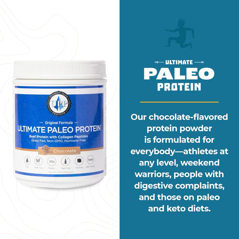 Ultimate Paleo Protein 15 Powder | Premium Grass Fed Beef Protein with Collagen Peptides | Paleo Friendly, Gluten Free