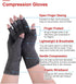 Donfri 2 Pairs Fingerless Arthritis Compression Gloves for Pain Relief, Anti-Slip, for Women and Men, S Size