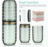 2PCS Travel Toothbrush Case, Portable Toothbrush Holder, Storage Container for Home, Bathroom, Trip, Green