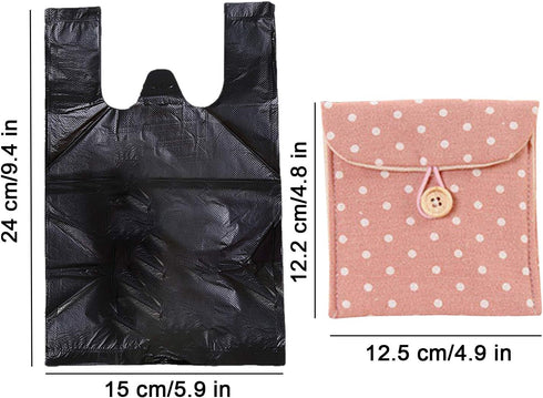 Sanitary Napkin Bags, 200 Pcs Personal Disposal Bags for Women, Trash Bags with Handle for Feminine Hygiene