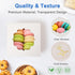 Shallive 4-Inch Small Cookie Boxes, 50 Pcs White Bakery Treat Boxes with Window for Gifting, To-go Containers