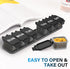 Toollygozz 7 Extra Large Weekly Pill Organizer - XL Vitamin Holder with Detachable Compartments, Portable Medicine Pill