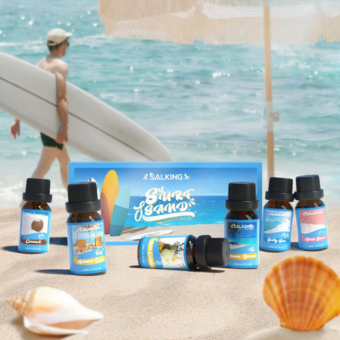 SALKING Surf & Sand Fragrance Oils - Premium Essential Oil for Diffuser, Scented Oil Gift Set for Soap Candle Making