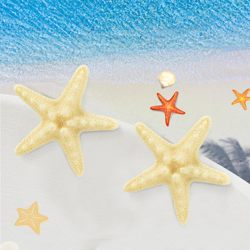 OBTANIM 2 Pcs Starfish Hair Clip, Resin Beach Sea Star Hair Pins for Women and Girls