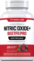 Fitness Labs Nitric Oxide Beet Root Capsules | 120 Count | Nitric Oxide Precursor Vegetarian Non-GMO