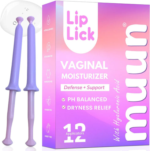 Muun Vaginal Moisturizer - Pack 12 Immediate Intimate Hydration - Dryness Burning