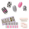 NAILOG Semi Cured Gel Nail Strips, 20 Extra Long Polish Stickers/Wraps - Glossy & Long Lasting Soft Gel