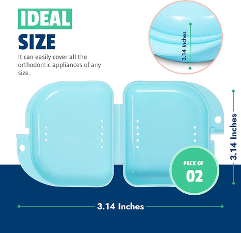 32 PCS Retainer Case with Vent Holes - Orthodontic Dental Retainer Box for Mouth Guards, Night Guards, Dentures - Portable, Durable, Easy to Clean