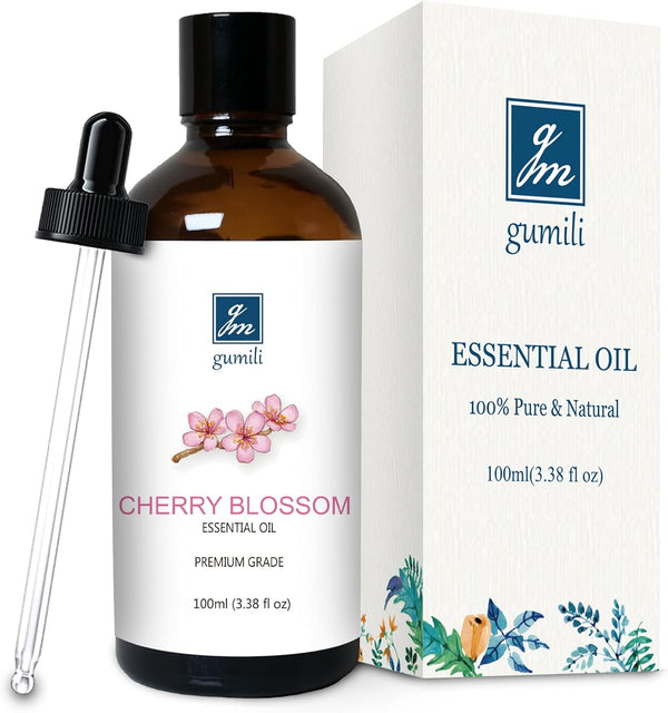 Cherry Blossom Essential Oil, Fragrance Oil for Candle Soap Making, Perfume for Women - 3.38 Fl Oz 100ml