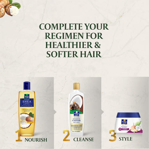 Parachute Advansed Shea Enriched Coconut Hair Oil, Moisturizing for Frizz-Free, Soft & Shiny Hair, 6.7 fl.oz