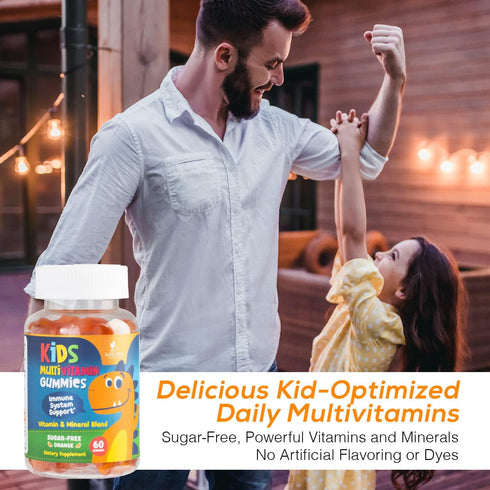 Nature's Nutrition Vitamins for Kids Multivitamin Gummies, Sugar Free, Vitamin C, B6, B12, D3 & Zinc for Children's