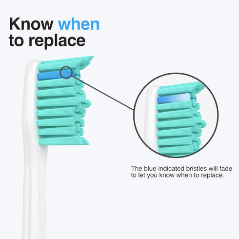 Toothbrush,6 Replacement Toothbrush Heads for Philips Sonicare Replacement Heads E-Series, Essence, Electric