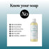 Liquid Castile Soap Unscented Cleanser for Dry Sensitive Skin Care Routine and All Purpose Cleaner with Hydrating