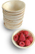 Raj Disposable Palm Leaf Bowls (25 Count, 4" Bowls), Strong Compostable Party Bowls for Lunch, Dinner, Birthday, Camping