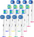 KHBD 16 Pack Replacement Heads for Oral B Braun- Includes 4 Sensitive Brush,