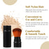 Vtrem Retractable Makeup Brush Set, 3 Colors Kabuki Foundation Brush, Portable Mini Makeup Brushes with Cover