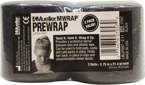 Mueller M Wrap, 2-Pack Black Rolls