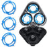 Shaver Head Blades Holder Plate for Series 5000 SH50, Razor Retaining Lock-Ring Blue Blade Retaining Rings, 3PCS