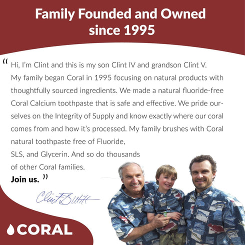 Coral Nano Silver Foaming Cinnamon Tea Tree Toothpaste, Natural Fluoride Free, SLS and Glycerin Free - 4 Ounce